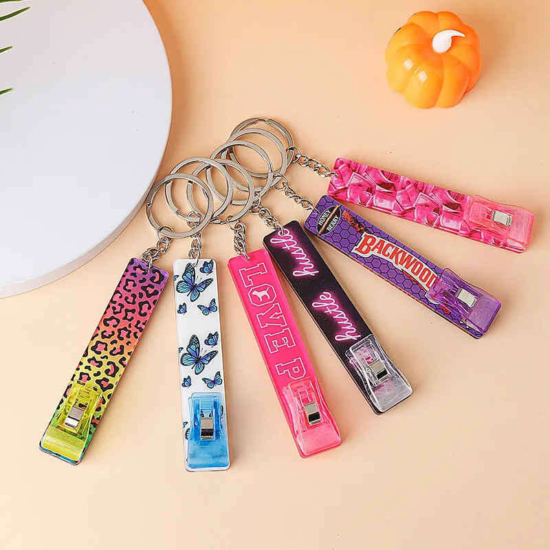 Long Nails Credit Card Puller Keychain Acrylic Card Grabber Key Chain Social Distancing Touchless Tool Multifunctional