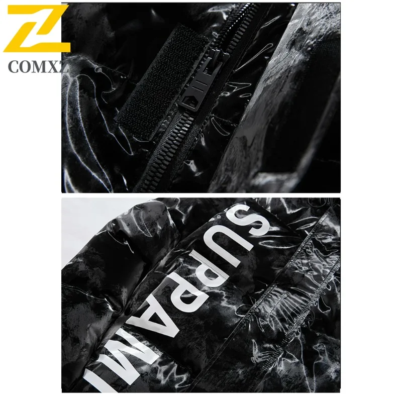 COMXZ Men Cotton Padded Jacket 2025 New Style Extreme Cold Windproof Travel Padding Coat Street Thick High-Quality Winter Jacket