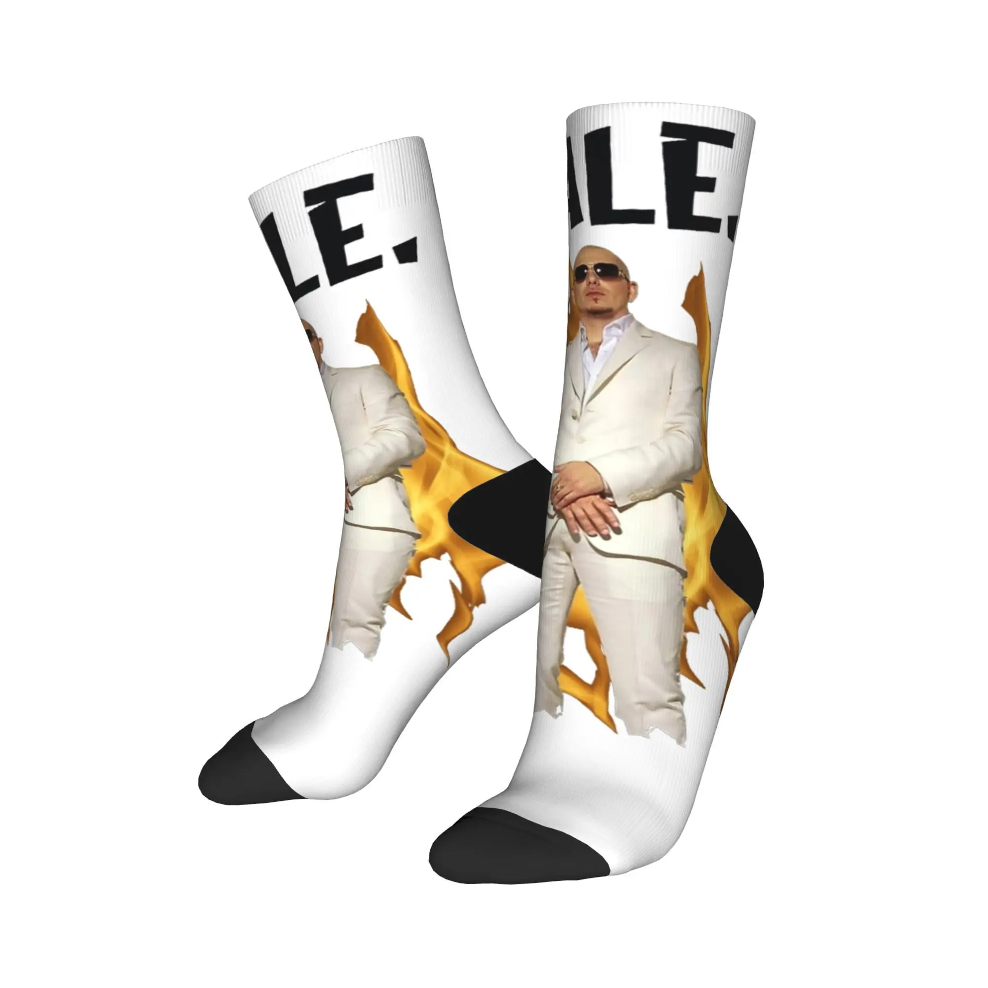 Happy Funny Men's Socks Harajuku Dale Pitbull Concert Mr Worldwide Sock Skateboard Women Socks Spring Summer Autumn Winter
