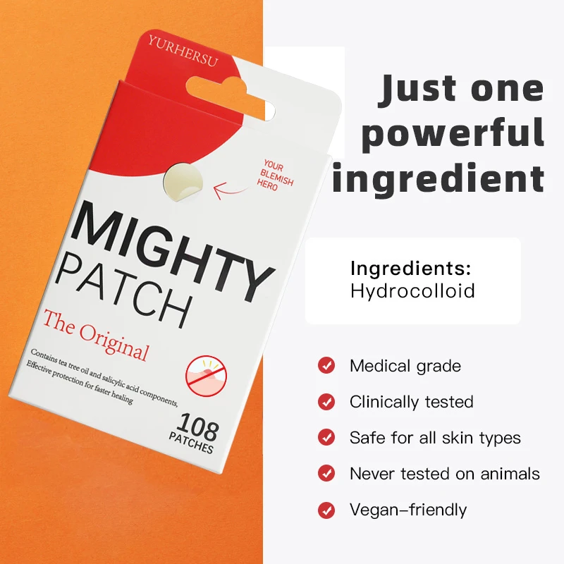 رقع حب الشباب الغروانية المائية، 108 قطعة من رقع البثور غير المرئية للوجه، تمتص القفز أثناء الليل، شفاء سريع لجميع أنواع البشرة