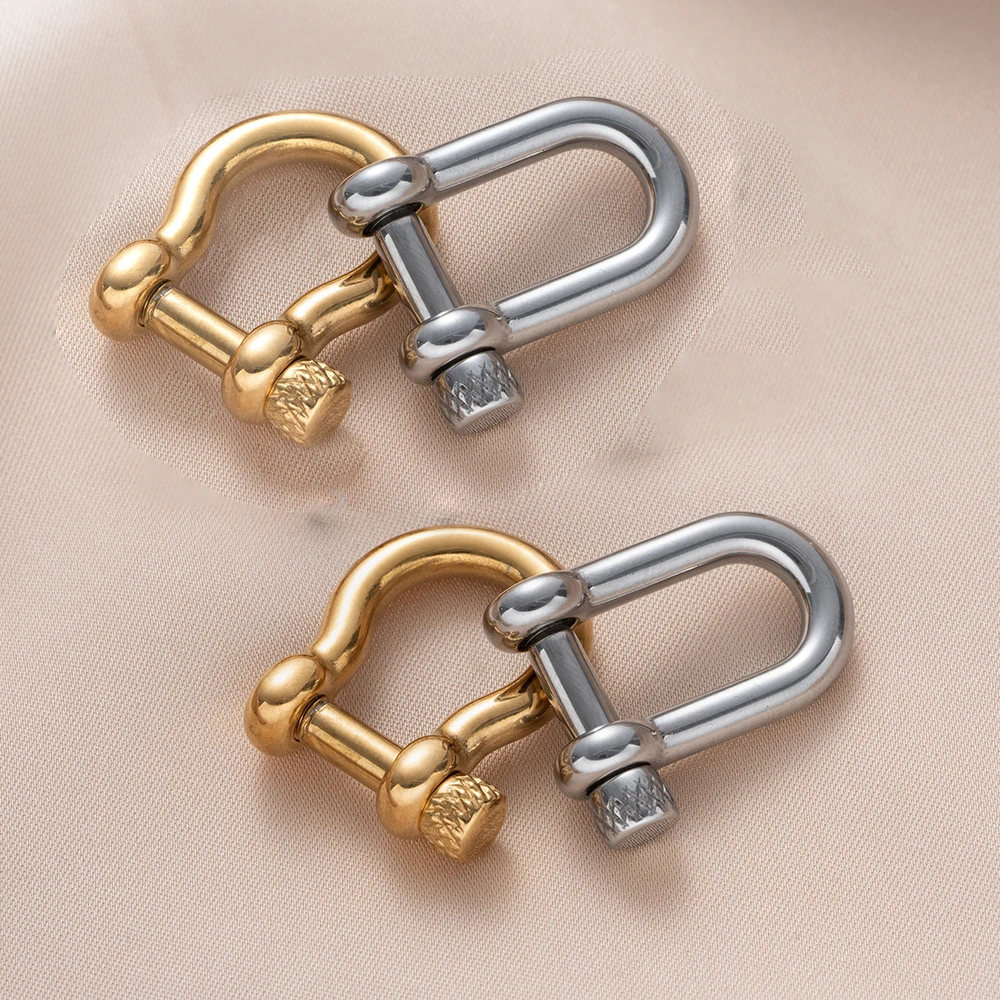 1 stks 304 Rvs D-Ring Anker Beugel Sluitingen Schroef Lock Boog Hoefijzer Gesp voor DIY Armbanden Portemonnee Sieraden Maken