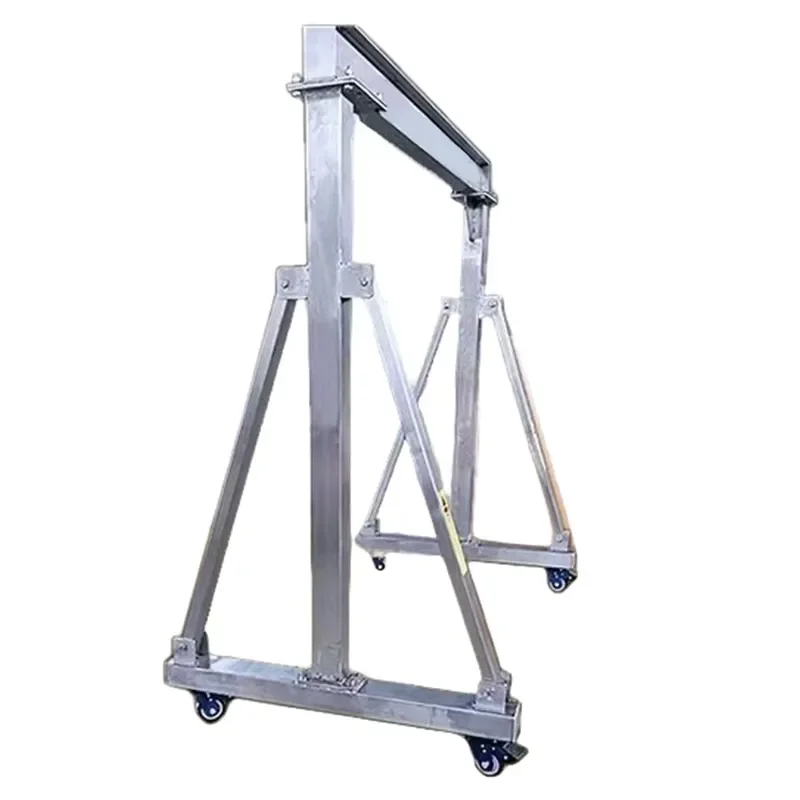 Adjustable Portable Aluminum Gantry Crane Electric Hoist Small Mobile Workshop Construction Lifting