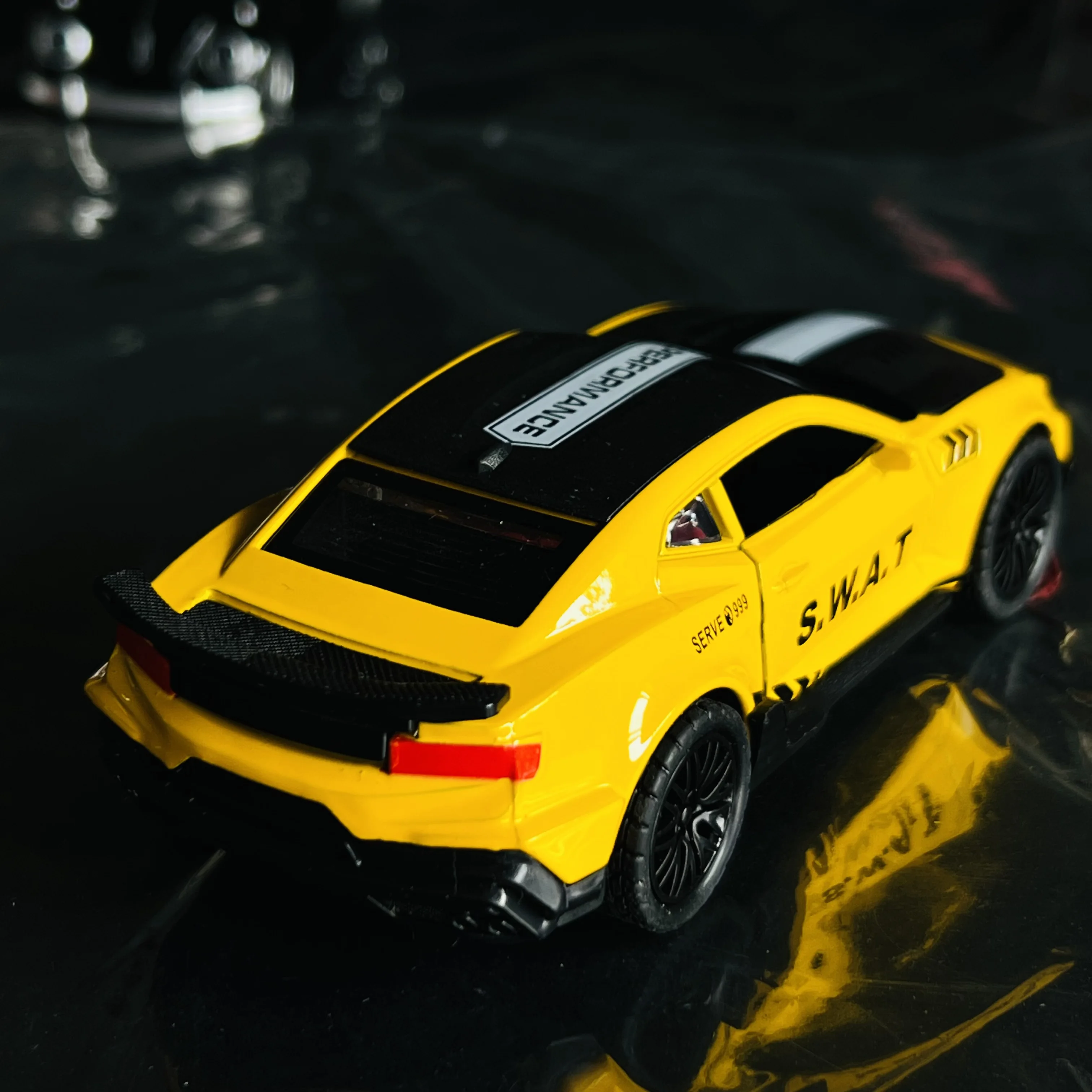 سيارة رياضية محاكاة مصنوعة من خليط معدني، نموذج سيارة، فتحة باب، سيارة لعبة للأطفال، تزيين كعكة الأولاد