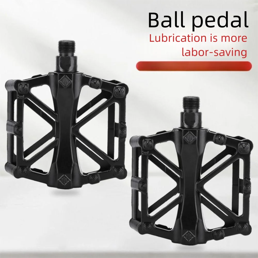 

1 Pair Double Ball Bicycle Pedals Aluminum Alloy Anti Skid Mountain Bike Pedals Ultra-Light Flat Cycling Treadle Platform