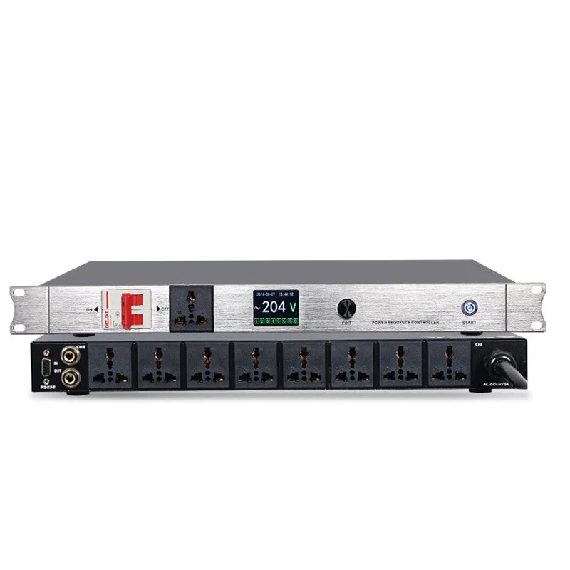 8-way Filtered Power Sequencer with Multifunctional Insertion 9-way Conference Stage High-power Controller