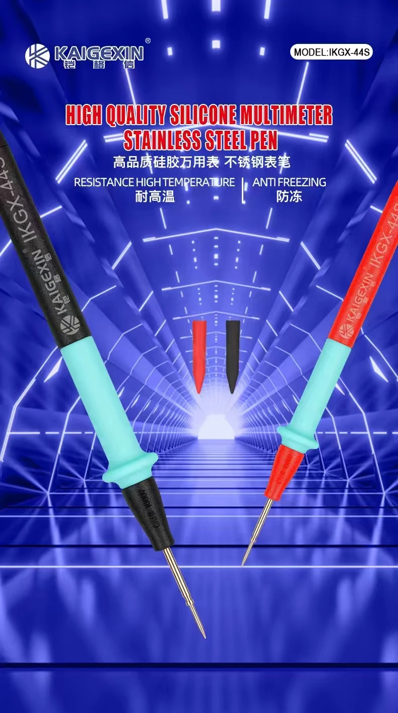 KGX 1000V 20A Silicone Wire Universal Probe Test Leads Pin For Digital Multimeter Needle Tip Multi Meter Tester Probes Cable DIY