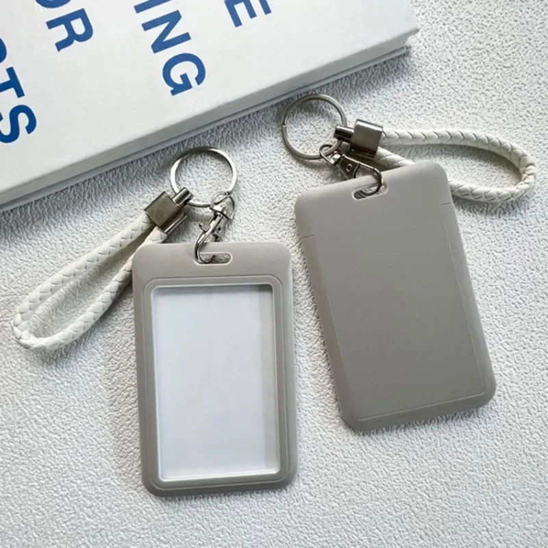 

Macaron Bus ID Card Protective Cover Cases Student Meat Keyring Card Campus Access Door Credit Card Holder Bag Set Key Chain