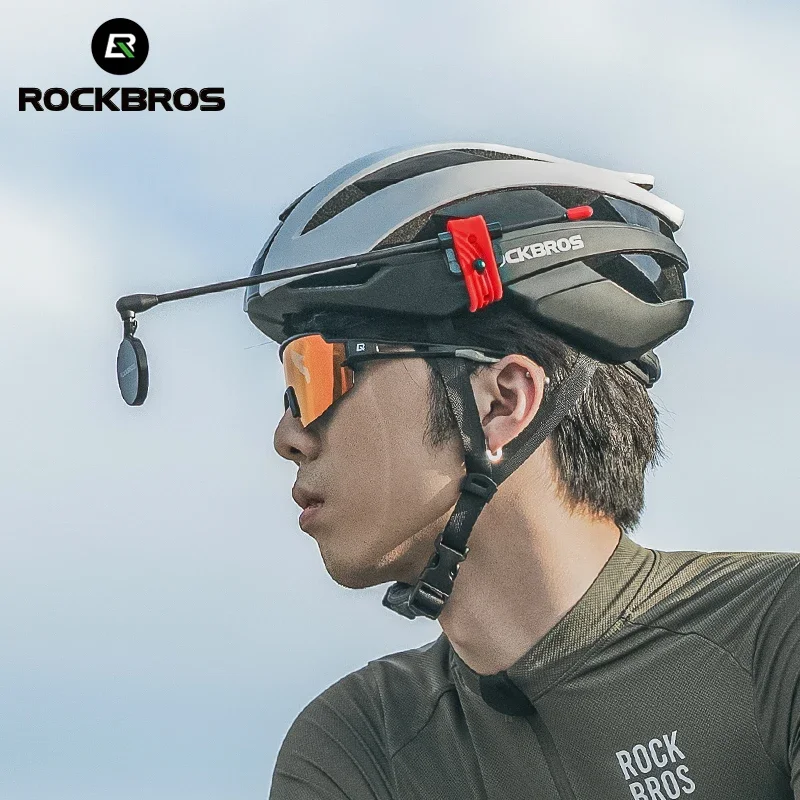 Rockbros-自転車用保護ミラー,360度回転,フレキシブルアルミニウム,安全オートバイヘルメット,調整可能な乗馬ミラー