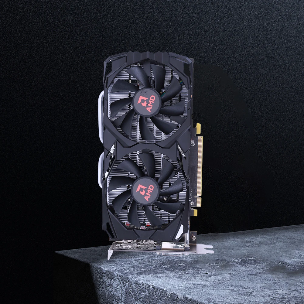 Placa gráfica RX580, 8GB, 2048SP, GDDR5, PCIE 3.0 com ventilador duplo, DP compatível com HDMI, DVI para escritório e jogos