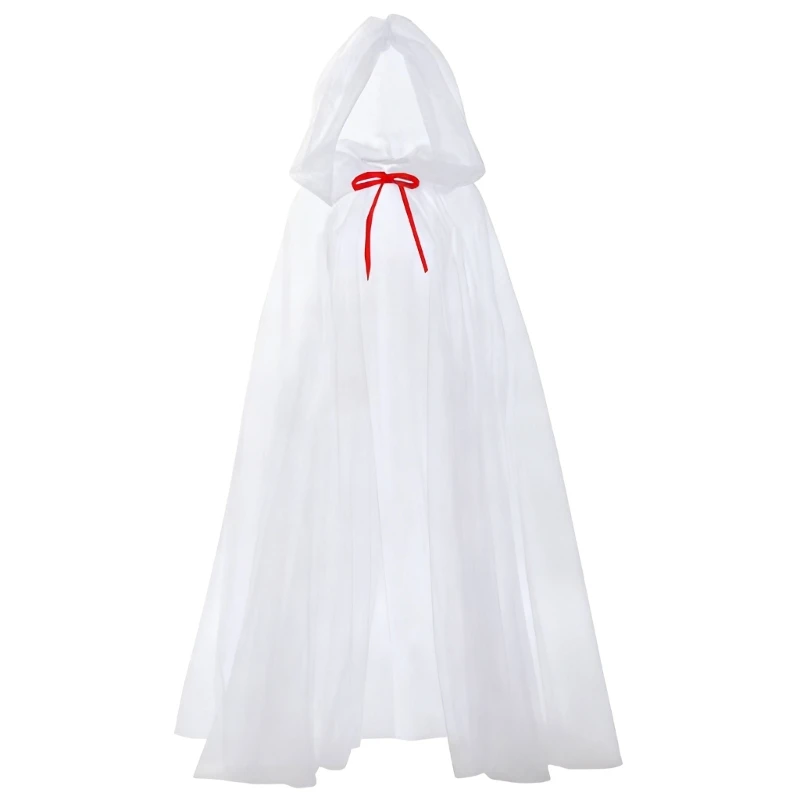 Transparent Net Witch Cloak Costume for Halloween Parties Role Playing Theater Performances Dressing Up