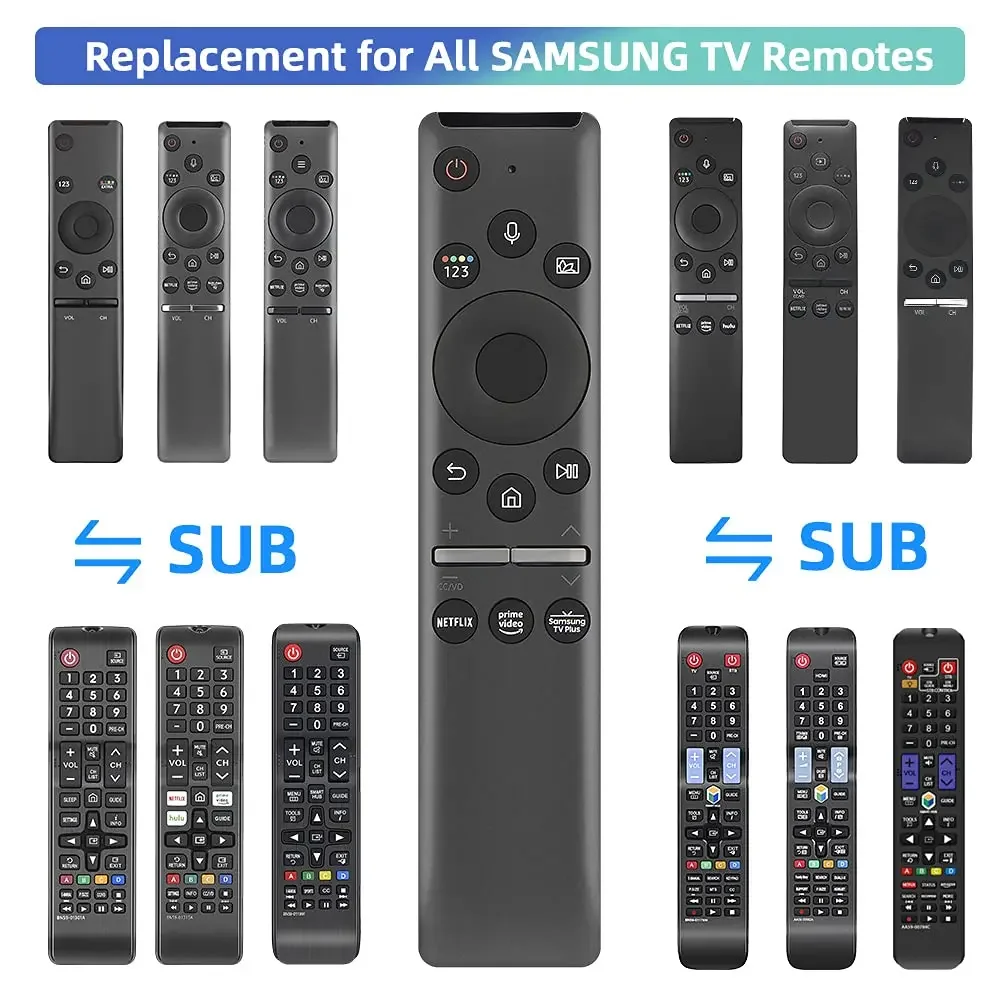 BN59-01330A BN59-01329A Replacement Voice Remote Control for Samsung TV LED QLED UHD SUHD HDR LCD HDTV 4K 8K 3D Curved Smart TVs