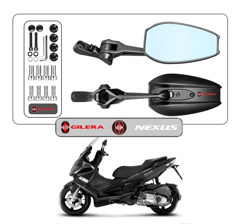 

Motorcycle Modification Universal Rearview Mirror Suitable For Gilera GP800 Fuoco Nexus 500 Runner 125 200 NEXUS250 Accessories