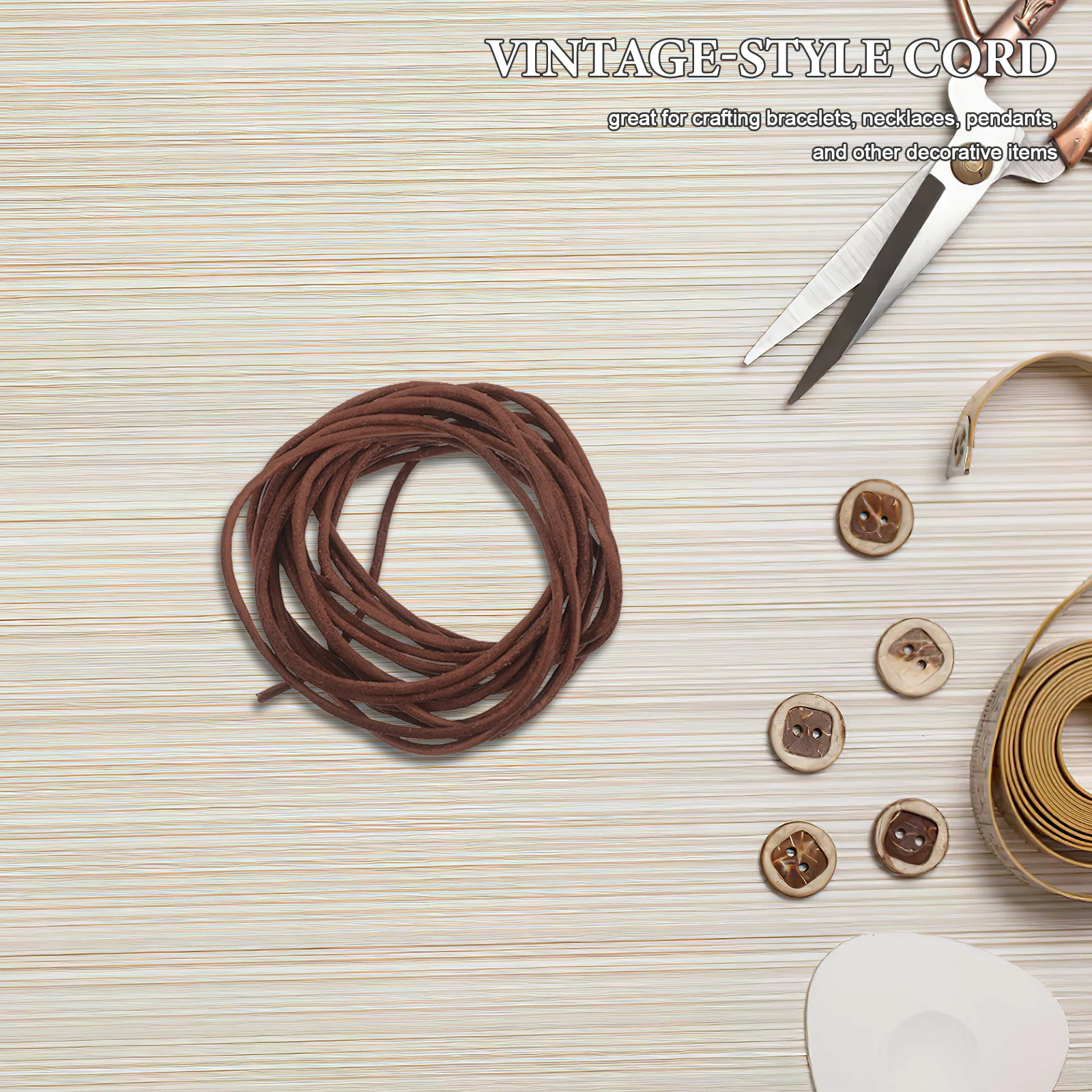 

1 Roll Retro Cowhide Cord 5m 3mm Durable Round String for DIY Jewelry Bracelets Necklaces Pendants Bracelet Cord