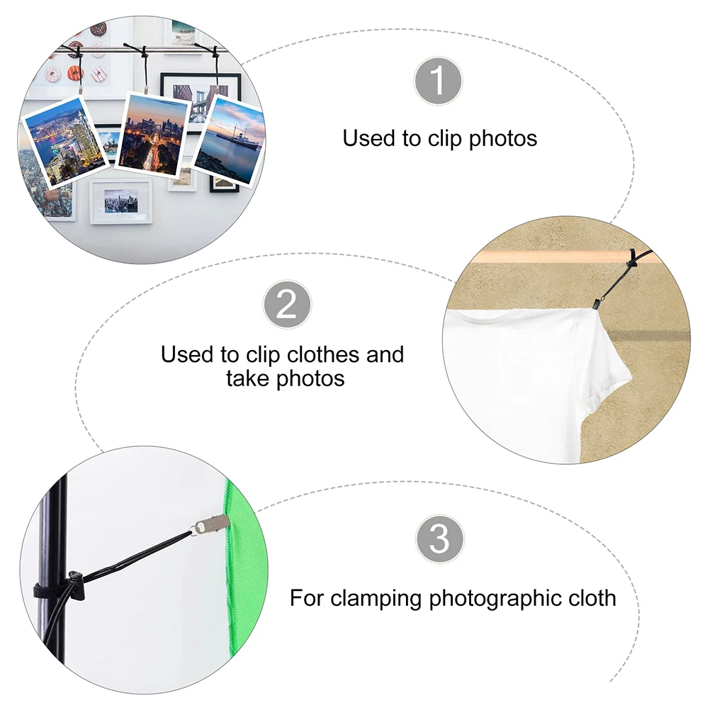 

4 pcs Background Clip Black Photography Backdrop Clamp Fix Holder Durable Background Cloth Clip Adjustable Smooth