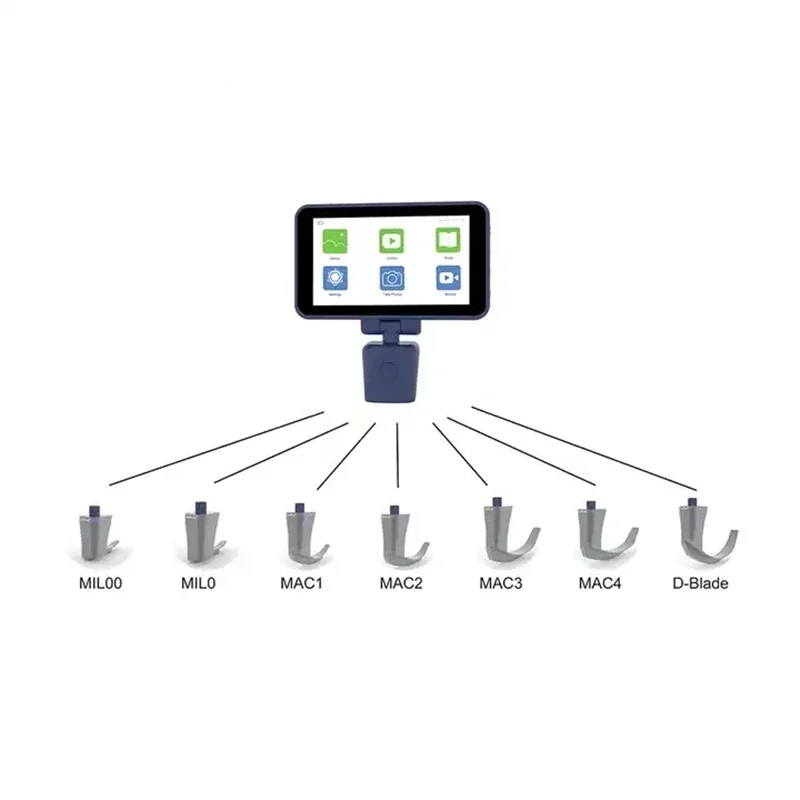 

Big Screen 4.5 Inch LCD Touch Screen Throat Detection Tool Clinic Hospital Reusable Video Laryngoscope With 7 Blades