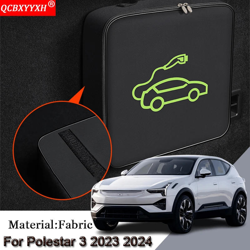 

EV Car Charging Cable Storage Carry Bag For Polestar 3 2023 2024 Charger Plugs Sockets Waterproof Fire Retardant Auto Accessory