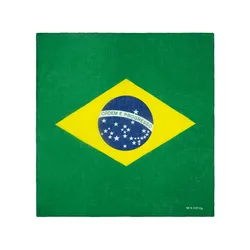 100% Cotton Flag of Brazil Bandana Women Running Cycling Headwear Brazilian Flag Kerchief Men Hip Hop Headwrap Face Cover Mask