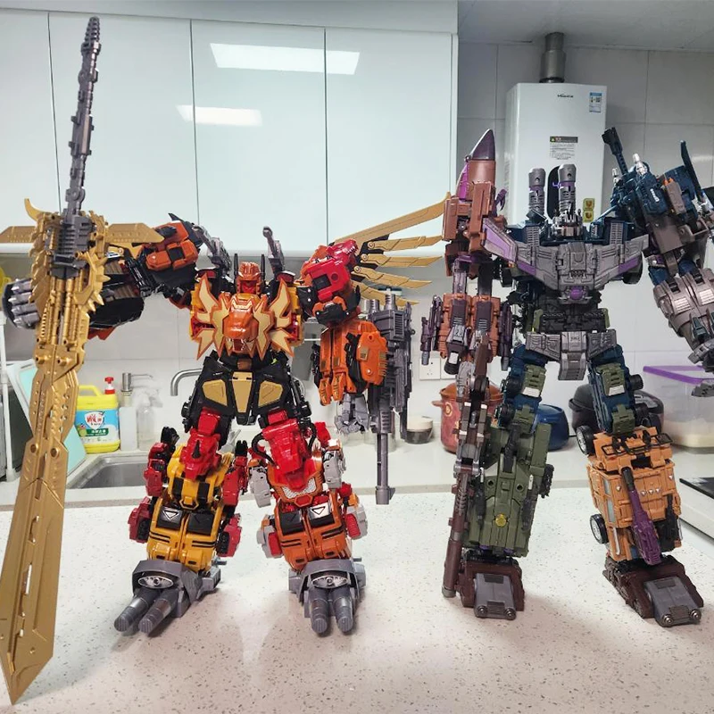 En STOCK JINBAO 5 en 1 8879 Bruticus Toys Onslaught Blast Off Vortex Swindle Robot deformado modelo de figura de acción