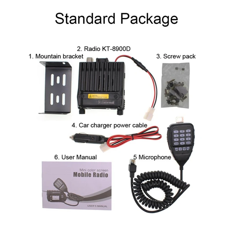 شاشة رباعي النطاق مزدوج TTKK ، شاشة كبيرة LCD ، راديو متنقل ، KT8900D ، 25W ، من من من من من من أعلى إلى أعلى ، من من أعلى