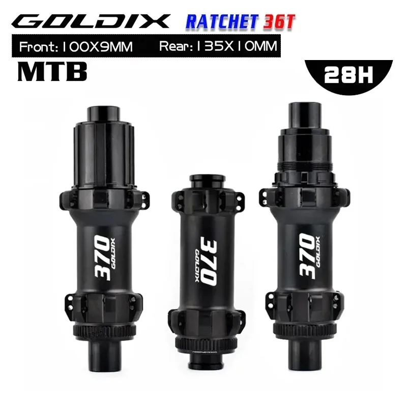 GOLDIX M370 36T Ratchet Bicycle Hubs 28 Hole Straight Pull Spoke Center Lock Brake Mountain Bike Bearing Hub HG/XD/MS Hub Body