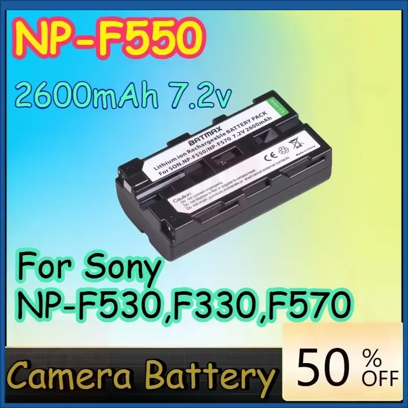 NP-F550 2600mAh 7.2v High-Quality in Stock Persistent Standby Camera Battery for Sony NP-F530,F330,F570