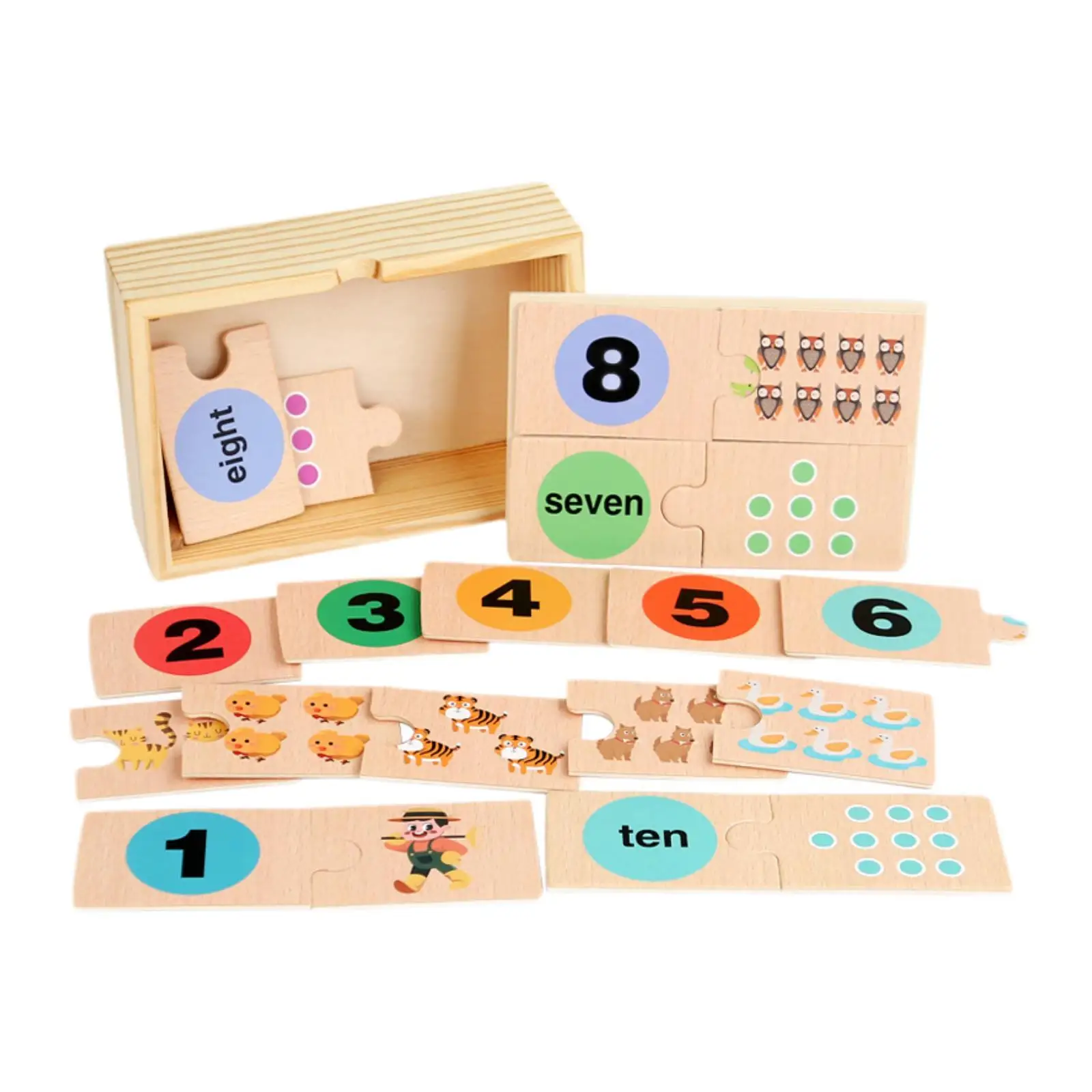 

Number Puzzle Games Gifts Counting Toys for Beginner Ages 3-5