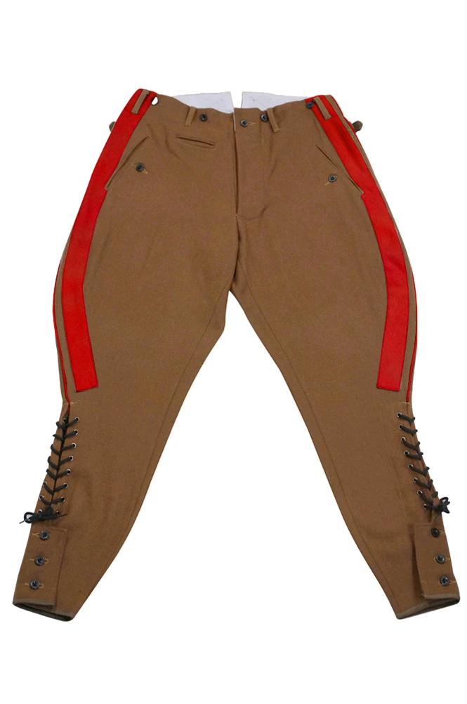 GUWL-001-pantalones de lana marrón para hombre, calzas militares alemanes, WWII