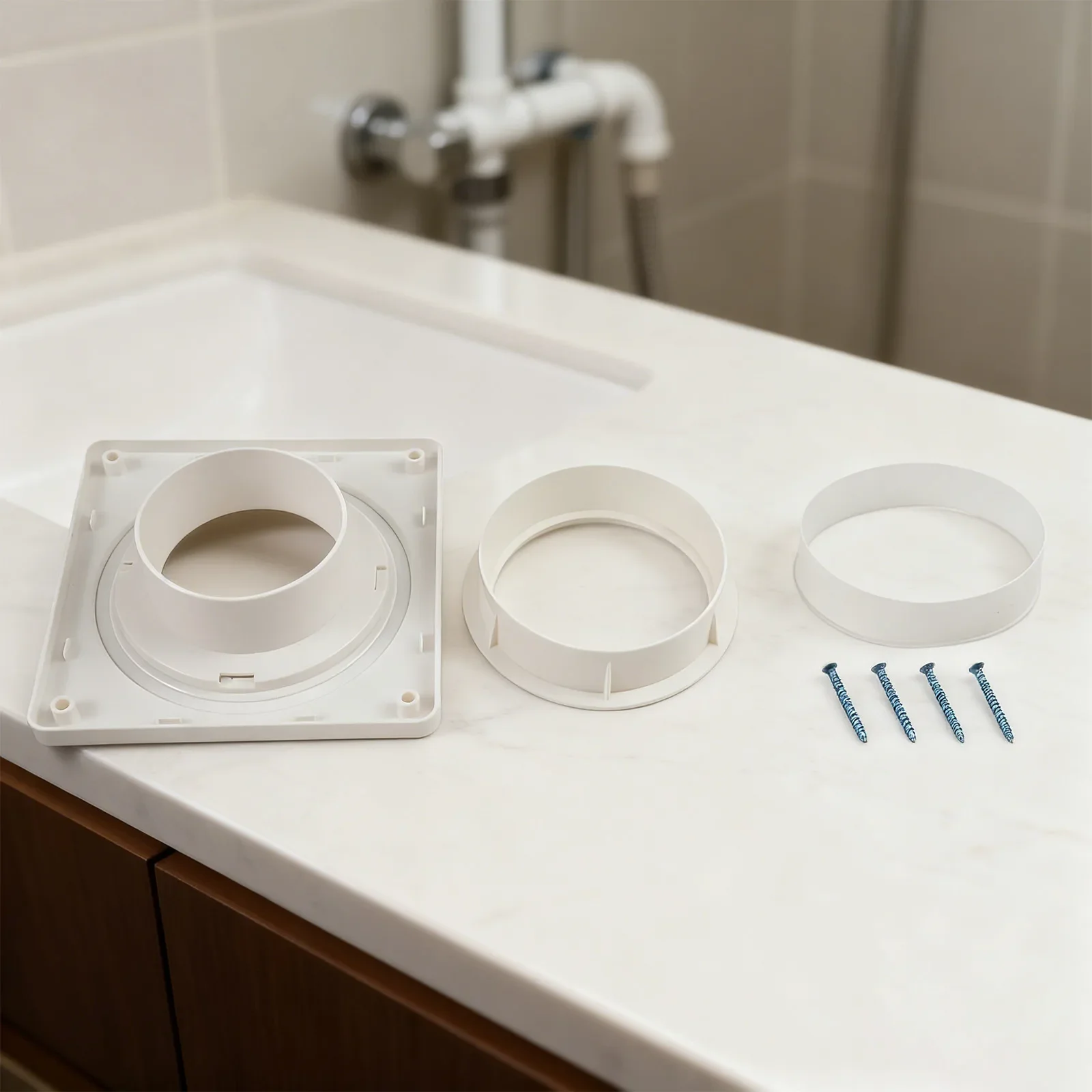 Dryer Vent Connector Kit with Wall Plate and Twist Lock for 4 Inch Tubes Hose Secure and Stable Ventilation Connection