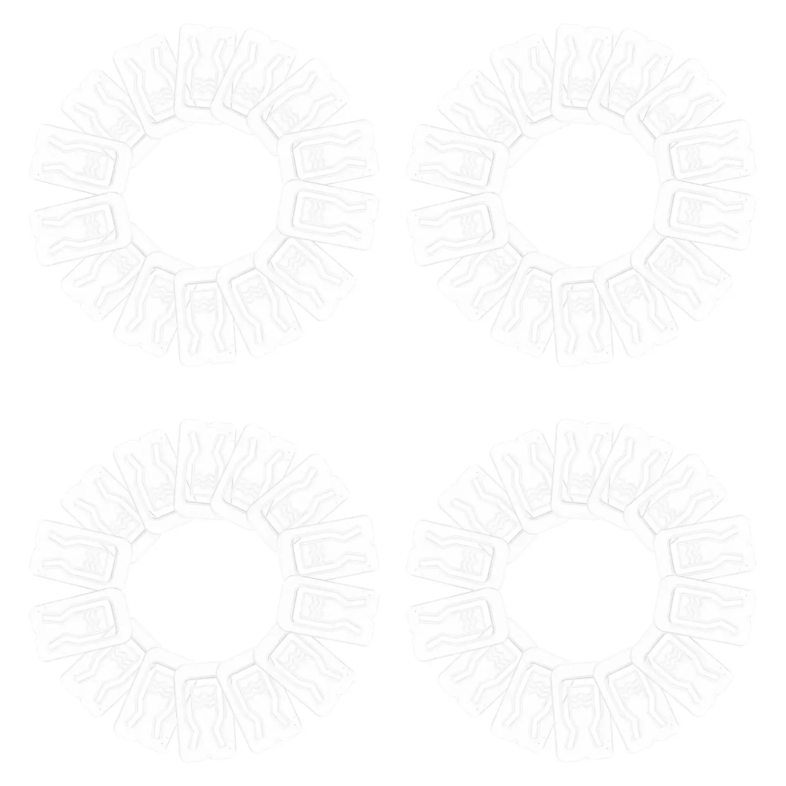 

500 Pcs Shirt Clip Plastic Clamp Transparent Fixing Household Wear Resistant Fold Pack Clothes Apron Toys Ties