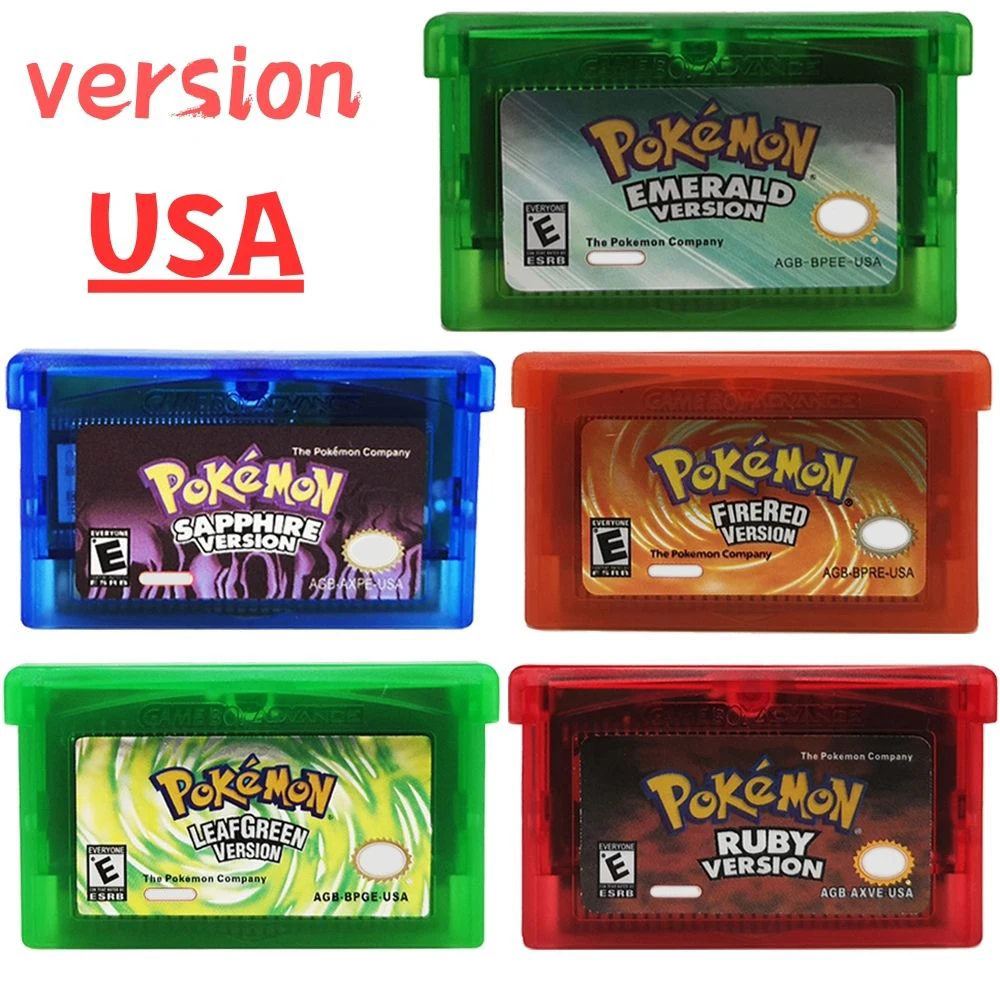 Heißer Pokémon FRA Version Französische Serie Emerald FireRed Leafgreen Ruby Sapphire GBA Spielkarte für 32-Bit-Videospielkassette – Detail 5
