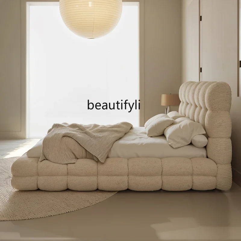 Cream Wind Bed Bubble Bed High-end Atmospheric Girls Bedroom Double Creative Marshmallow Bed