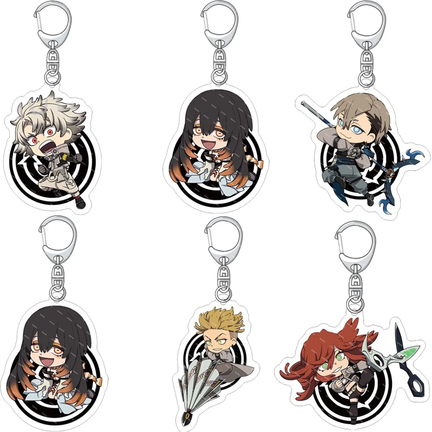 55MM Anime GACHIAKUTA Acryl-Schlüsselanhänger Rudo Shuaburekku Endo Zanka Nijiku ‌ Riya Reguto ‌   Jabber Figur Niedliche Geschenke