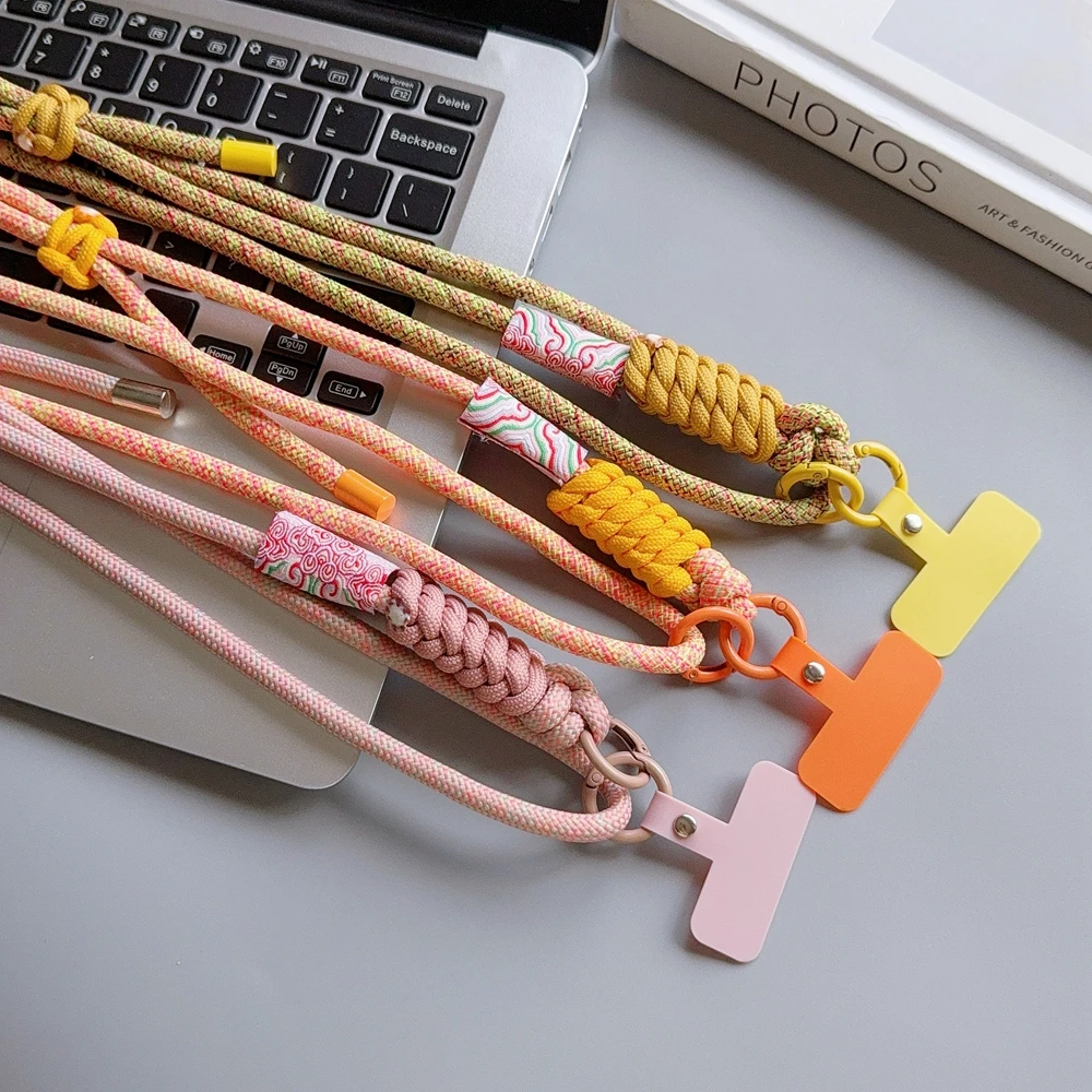 เกาหลี Universal ปรับสายคล้องโทรศัพท์โทรศัพท์มือถือแขวนเชือกสายรัดคอ Anti-Lost Lanyard อุปกรณ์เสริมโทรศัพท์มือถือ