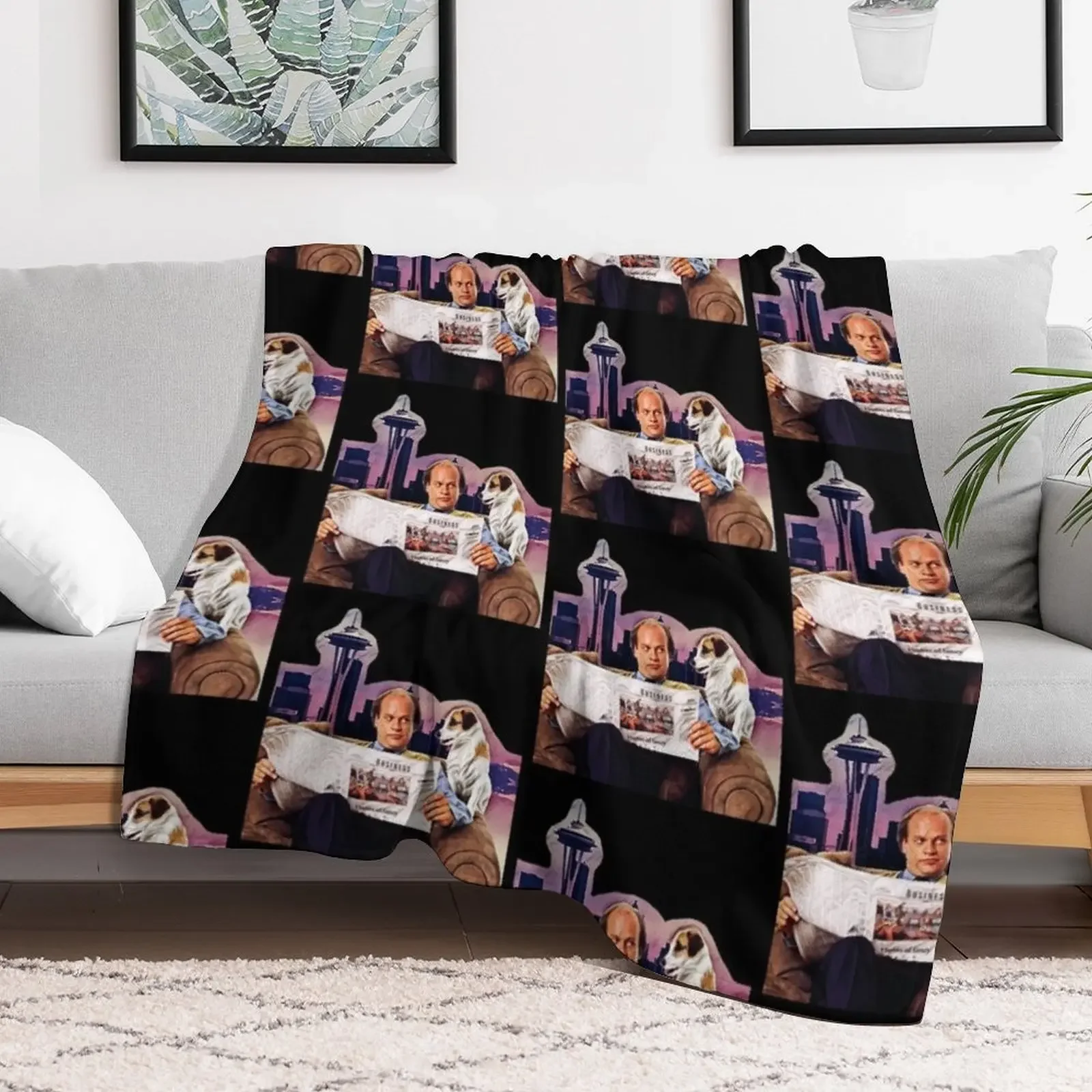 Frasier and Eddie Throw Blanket Soft Big wednesday Blankets