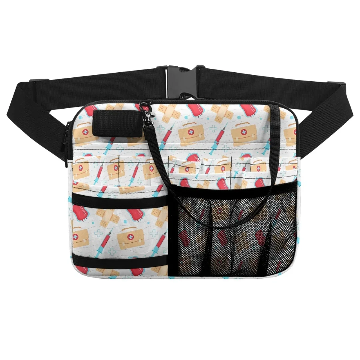 Medische Apparatuur Bandage EHBO Kit Cartoon Print Dames Heuptas Multi-Pockets Verstelbare Ziekenhuis Verpleegster Riem Tassen Cadeau