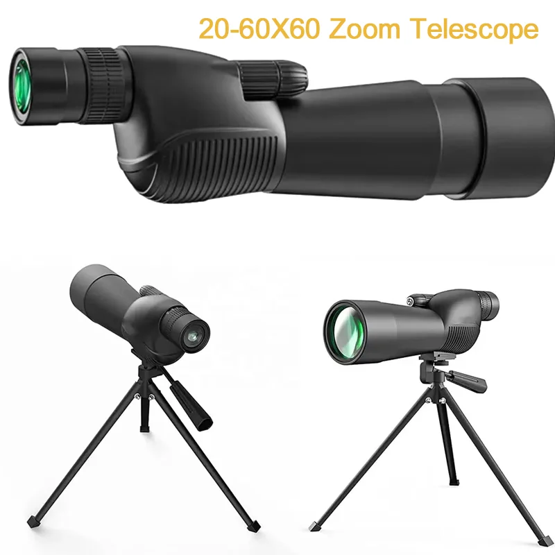 

20-60X60 Zoom Telescope Powerful Monocular Bak4 Prism Waterproof Anti-Fog Camping Bird Watching Landscape Telescopes for Phone