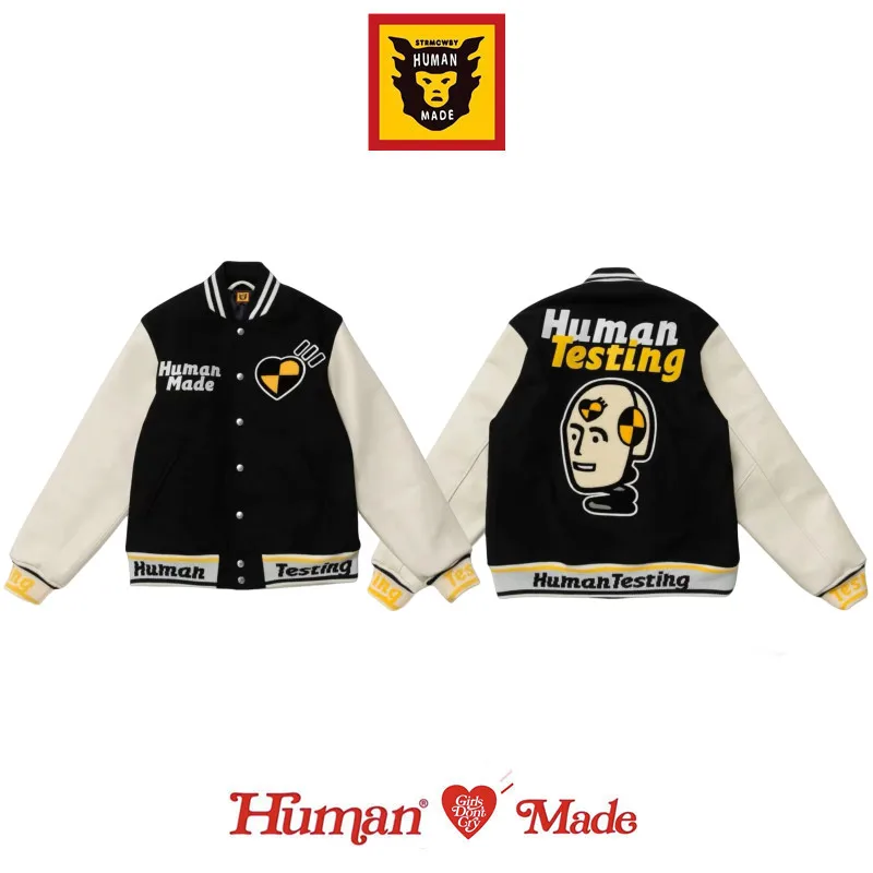 

HUMAN MADE Rocky Robot Embroidery Men's and Women's Couple Baseball Jacket Jacket