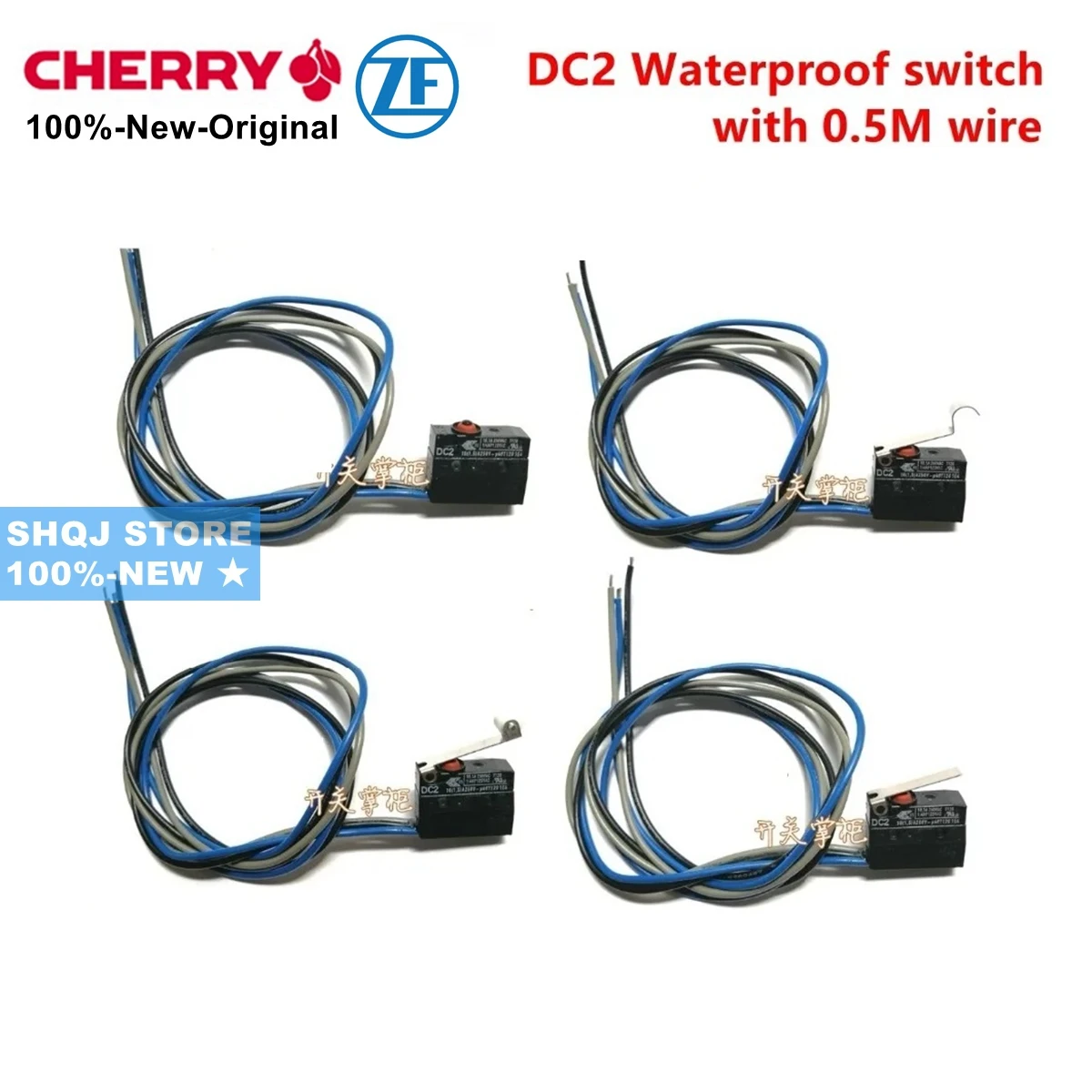 

CHERRY/ZF 100%-новый 5 шт. DC2 DC3 Микропереключатель с проводом 0,5 м A1AA A1LA A1RB короткий/длинный/шкив/изогнутая ручка 10 А в водонепроницаемый провод