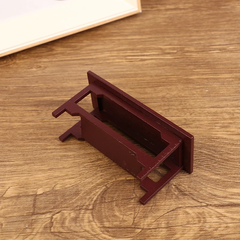 1Pc 1/12ตุ๊กตาครัว Miniature ห้องรับประทานอาหารไม้โต๊ะ Aksesori Perabot สำหรับแต่งบ้านตุ๊กตาของเล่นสำหรับเด็ก