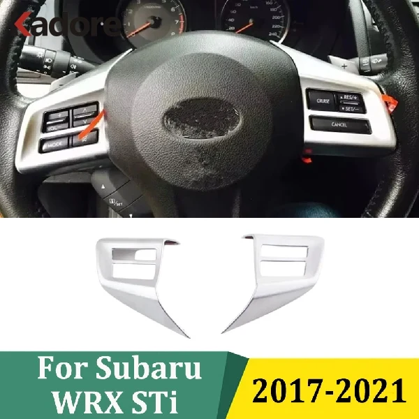 Für Subaru WRX STi 2017 2018 2019 2020 2021 Mattierte Lenkradabdeckung Zierleiste Rahmen Aufkleber Innenraum Auto Zubehör