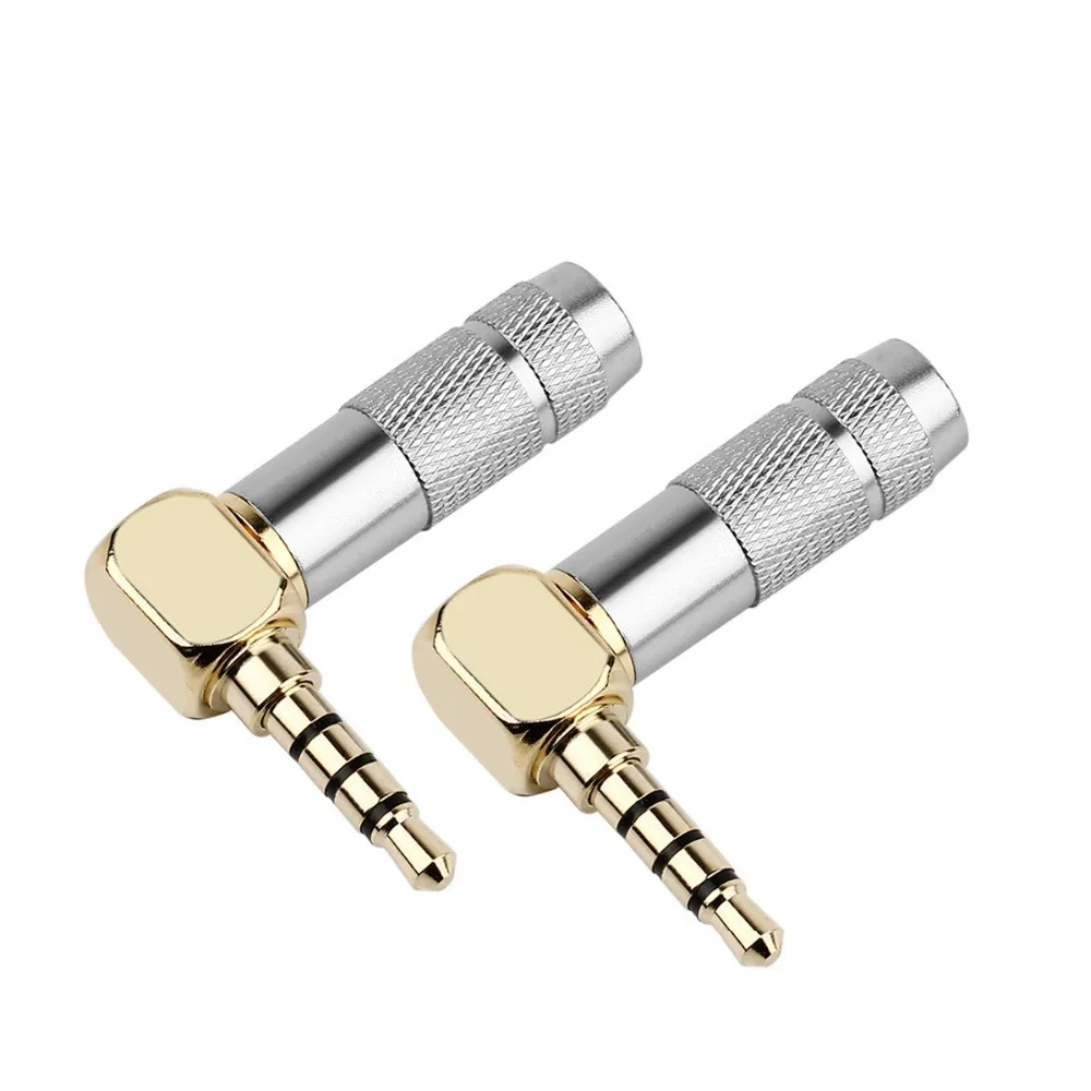 Czarna gniazdo Audio wtyczka słuchawek 3.5mm 3 4 biegunowe TRS TRRS pozłacana miedziana Adapter do słuchawek do przewód Aux 6.0mm