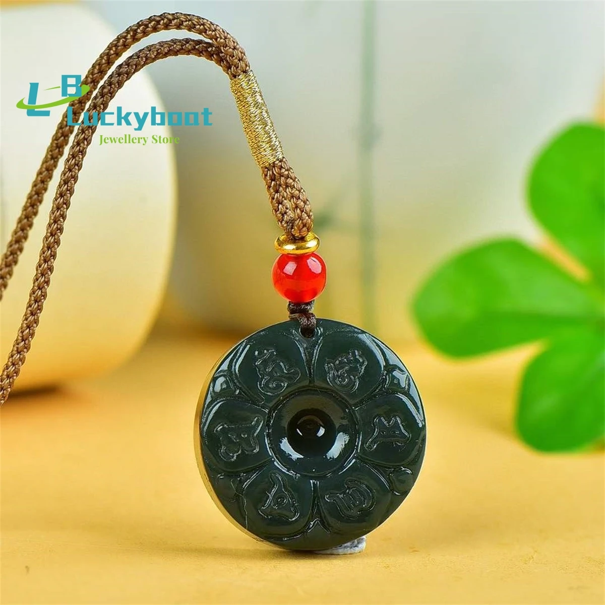 Natural and Tian Qingyu Om Mani Padme Hum Pendant Simple and Generous Personality Fine Fashion Versatile for Men and Women