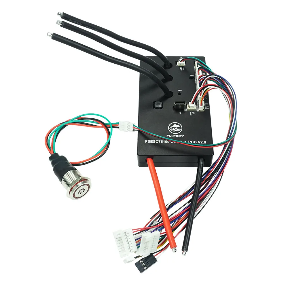 Flipsky 75100 V2.0 With Aluminum Pcb With Power Key Switch Button Based On Vesc For Electric Skateboard / Scooter / Ebike