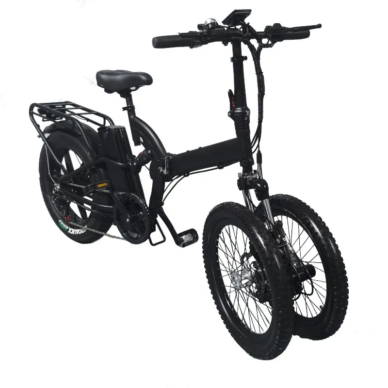 Three-wheeled electric moped Inverted three-wheeled electric moped bicycle