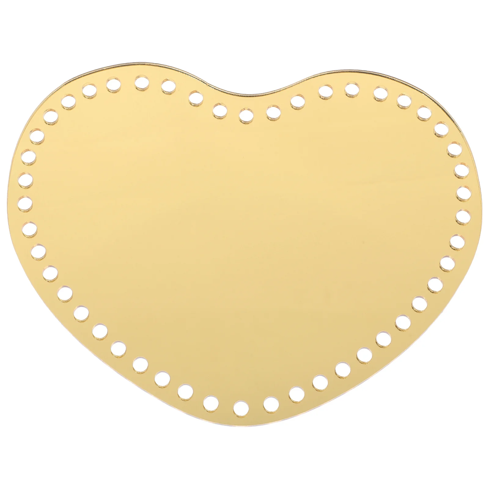 

2Pcs Heart Shaped Acrylic Bag Bottom Base for DIY Crochet Knitting Craft with Holes Sturdy Basket Weaving Support