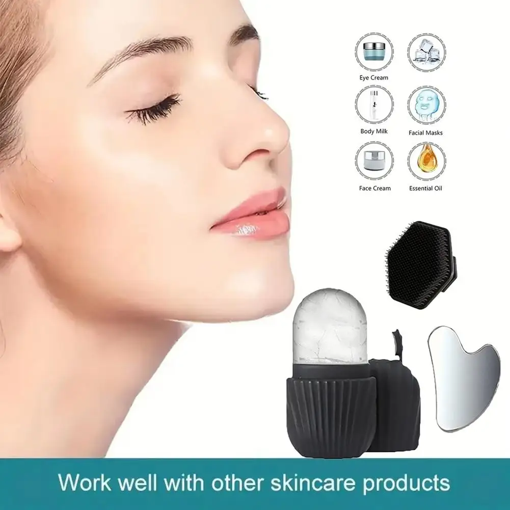 1 stks Siliconen Ijsblokjesbakken Schoonheid Lifting Ice Ball Gezicht Massager Contouring Eye Roller Gezichtsbehandeling Verminder Acne Huidverzorging