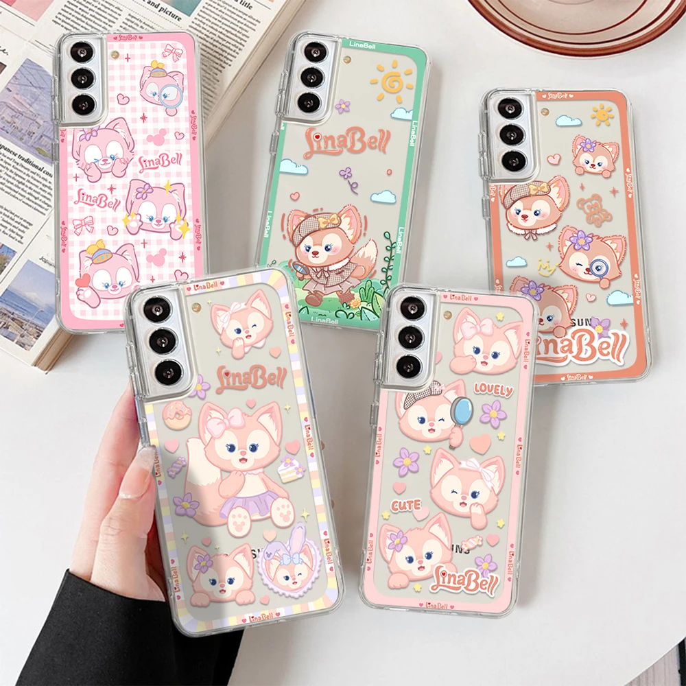 Funda de teléfono Disney LinaBell Transparent phone case For Samsung Galaxy S 23 22 PLUS ULTRA silicone soft shockproof covers