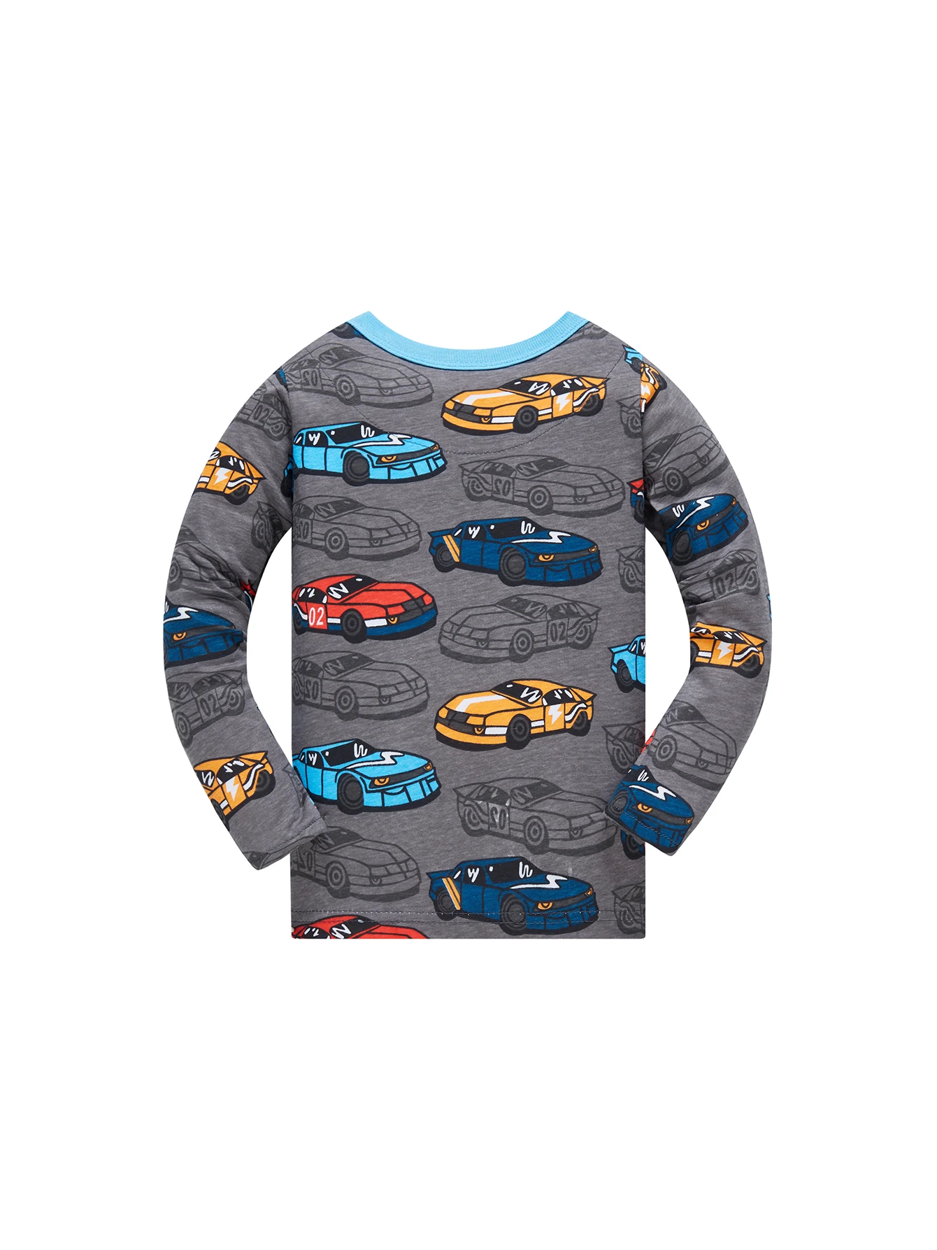 Kinder-Pyjama-Set, 100 % Baumwolle, weich, Auto-Volldruck, Loungewear, Nachtwäsche, langärmeliger Pyjama für Kleinkinder, Jungen und Mädchen im Alter von 1–8 Jahren – Detail 6