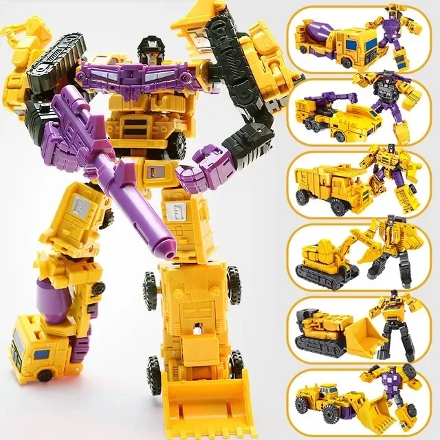 Figura de acción 6 en 1 MINI Devastator, modelo de transformación MINI Devastator, Robot de juguete de plástico de 22CM, el mejor regalo para niños,