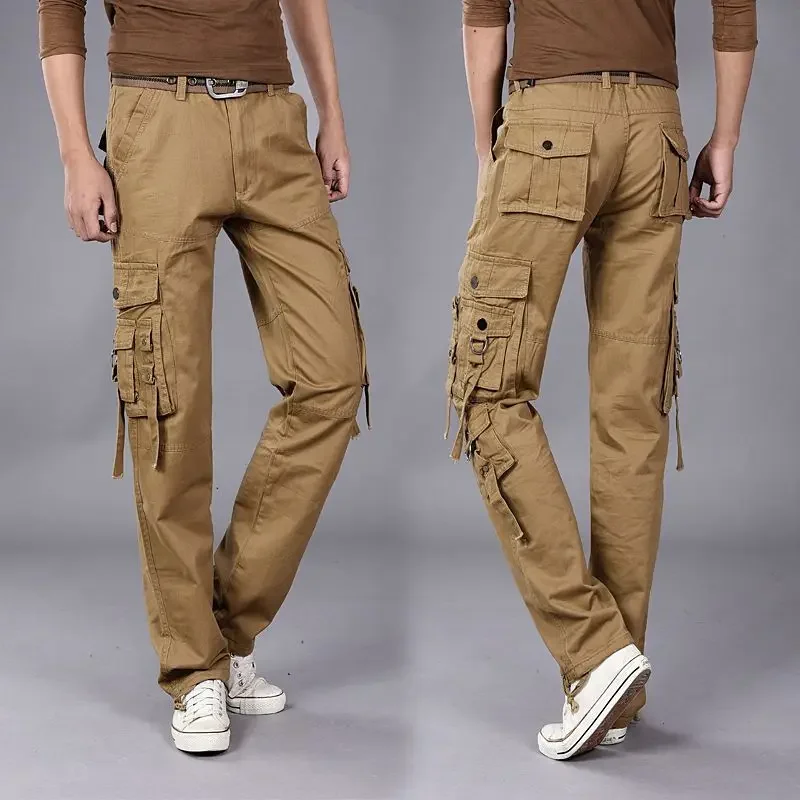 Pantalones de algodón para senderismo al aire libre para hombre, pantalones holgados estéticos de estilo coreano baratos Y2k, pantalones Cargo Vintage para hombre, pantalones de moda nuevos en largos